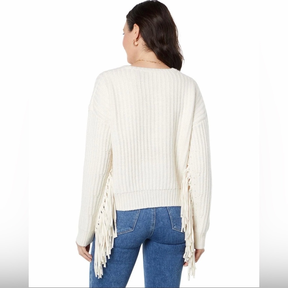 Altar’d State Cream Sweater with Fringe - Picture 3 of 10